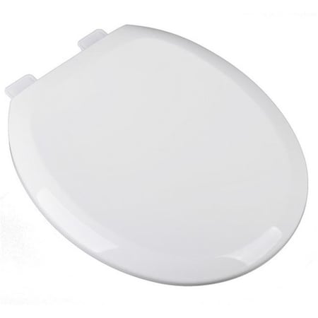 Plumbing Technologies Plumbing Technologies 2F1R8-04 Slow Close Premium Plastic Round Toilet Seat; Cotton White 2F1R8-04